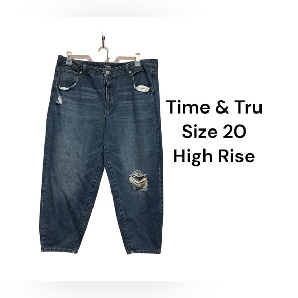 TIME & TRU SIZE 20 WOMENS JEANS HIGH RISE 24” INSEAM - Picture 1 of 3